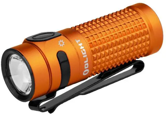 Main image of Baton4 Rechargeable EDC Flashlight, Bright Small Flash Light Orange