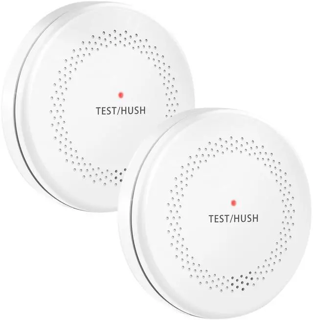 Main image of 2 Pack Smoke and Carbon Monoxide Alarms, 10-Year Battery Smoke & CO Detector with Large Test/Silence Button, Easy Installation