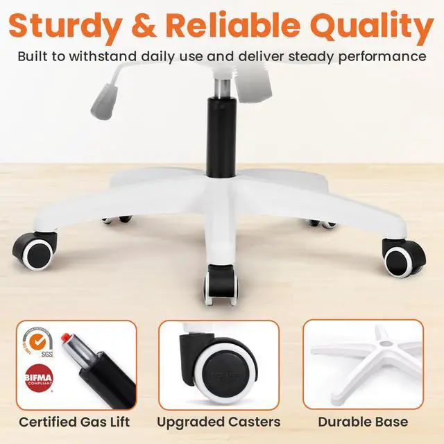 Alt view image 6 of 7 - Office Desk Chair Computer High Back Mesh Gaming Seat with Ergonomic Adjustable Comfy Flip-up Armrests Lumbar Support Height for Home (Headrest Grey)