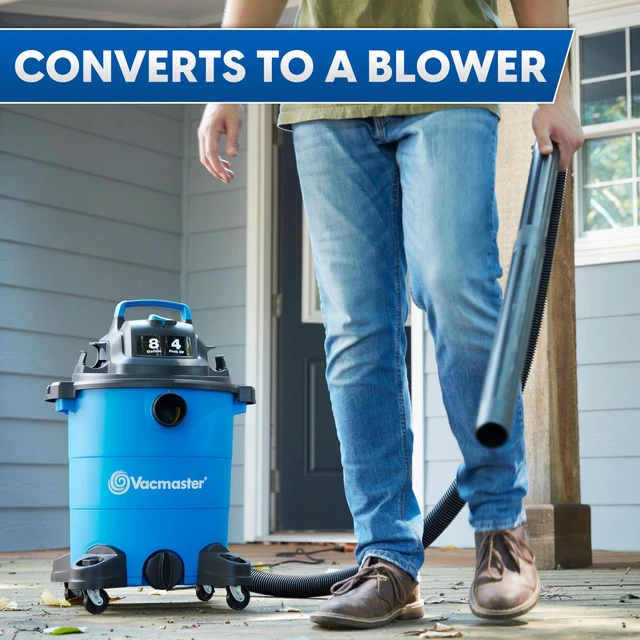 Alt view image 6 of 7 - VOC809PF 8-Gal 4 Peak HP Utility Wet/Dry Vacuum Blue