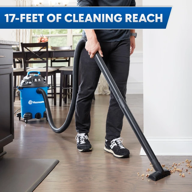 Alt view image 3 of 7 - VOC809PF 8-Gal 4 Peak HP Utility Wet/Dry Vacuum Blue