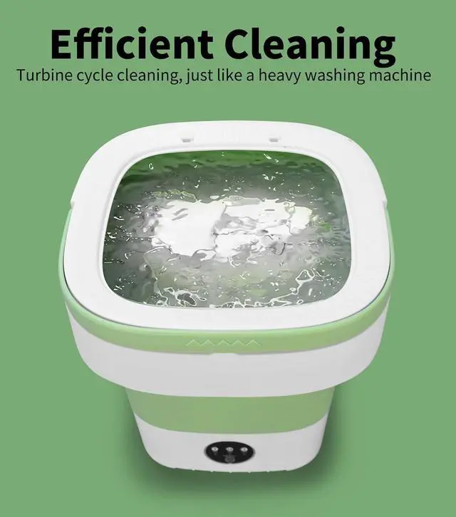 Alt view image 6 of 6 - Mini Portable Washing Machine, Upgraded Washer with Spin Basket Laundry Machine, 3 Cleaning Modes Suitable for Small Clothes, Foldable Design Ideal for Hotel,Apartment, Home and Campain
