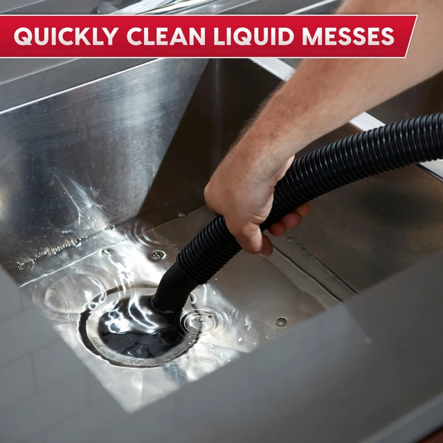 Alt view image 5 of 7 - VOC508S 1101 5-Gal 4 Peak HP Stainless Steel Wet/Dry Vac Red