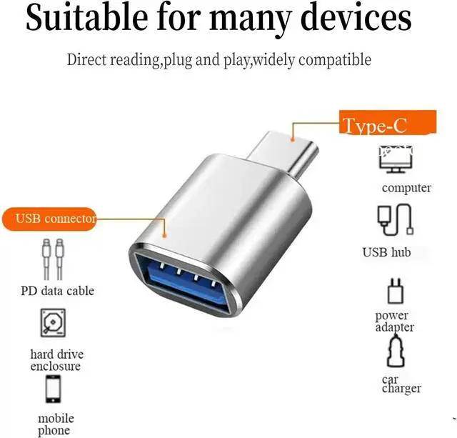 Alt view image 3 of 7 - USB C Adapter 5-Pack USB-A to USB-C Female Adapter & 10Gbps USB-C Male to USB 3.1 Female OTG Adapter, Compatible with MacBook, iPhone 17/16, iPad, Thunderbolt 4 Devices