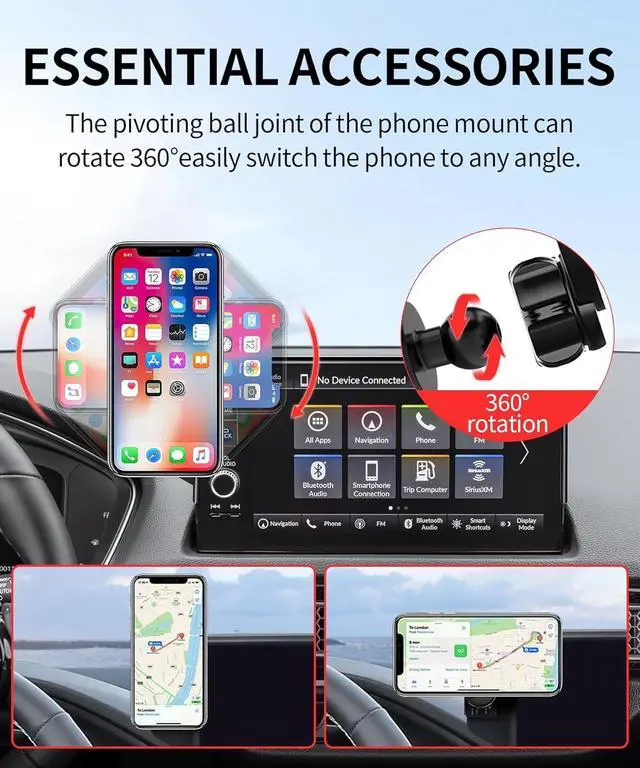 Alt view image 3 of 7 - Car Phone Holder for Honda CR-V/HR-V/CRV 2023-2026 Accessories, 7/9" Screen Magsafe Magnetic Cell Phone Mount Clip