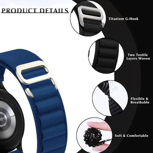 Alt view image 7 of 7 - 8 Pack Apple Watch Band Set with Alpine, Sport, Trail & Ocean Loops for 49mm/46mm/45mm/44mm Apple Watch, Multi-Style