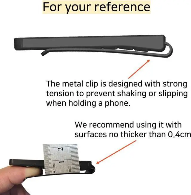 Alt view image 3 of 7 - Magnetic Clip Phone Holder with Safety Strap Hands-Free Mount for Backpack, Harness Hiking, Delivery, Outdoor Use MagSafe Compatible (MagSafe Compatible)