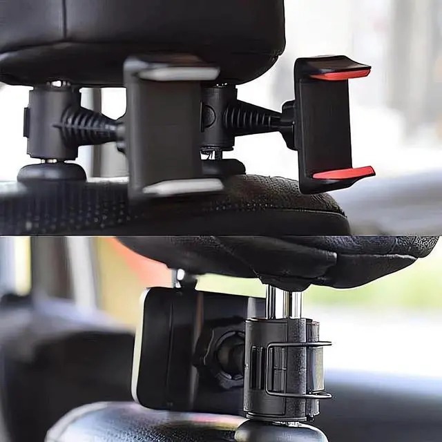 Alt view image 2 of 7 - Car Back Seat Phone Holder,Universal Car Backseat Headrest Phone Mount,Adjustable Headrest Phone Car Mount