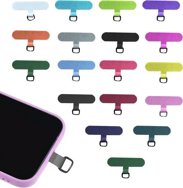 Main image of 18PCS Phone Tether Tabs multi-color Universal Without Adhesive Phone Lanyard Patch Replacement Parts, nylon material Compatible with full protective case