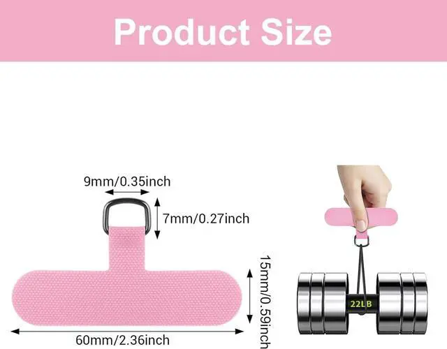 Alt view image 7 of 7 - 18PCS Phone Tether Tabs multi-color Universal Without Adhesive Phone Lanyard Patch Replacement Parts, nylon material Compatible with full protective case