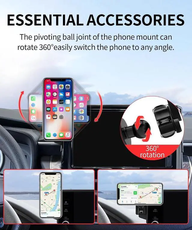 Alt view image 2 of 7 - Car Phone Holder for Toyota Corolla 2020-2026,Corolla Cross 22-26 8" Screen Magsafe Accessories Magnetic Cell Phone Mount Clip Compatible with iPhone, 3D fit Stable Dashboard Navigation Bracket Stand