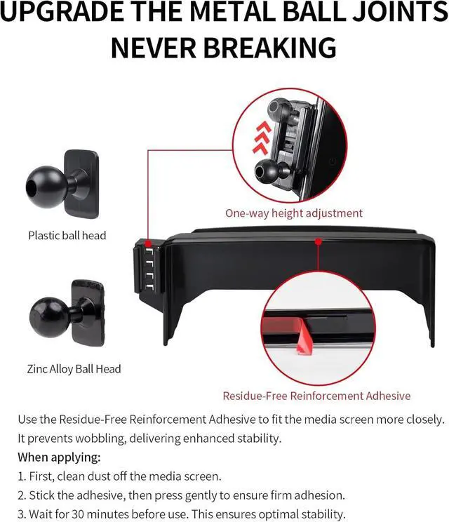 Alt view image 3 of 7 - Car Phone Holder for Toyota Corolla 2020-2026,Corolla Cross 22-26 8" Screen Magsafe Accessories Magnetic Cell Phone Mount Clip Compatible with iPhone, 3D fit Stable Dashboard Navigation Bracket Stand