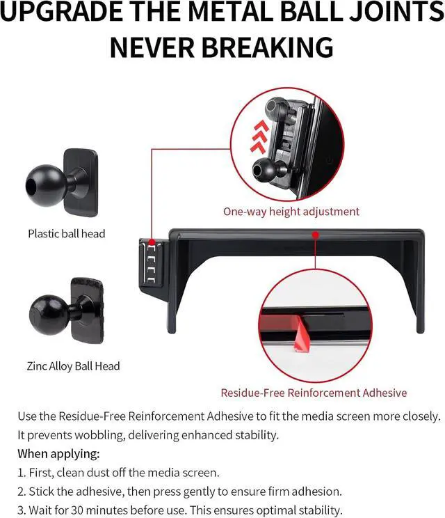 Alt view image 2 of 7 - Car Phone Holder for Toyota RAV4 2019-2025 Accessories, 7/8" Screen Mount, Magsafe Magnetic Cell Phone Mount Clip Compatible with iPhone, 3D Fit Stable Dashboard GPS Navigation Bracket Cradle Stand