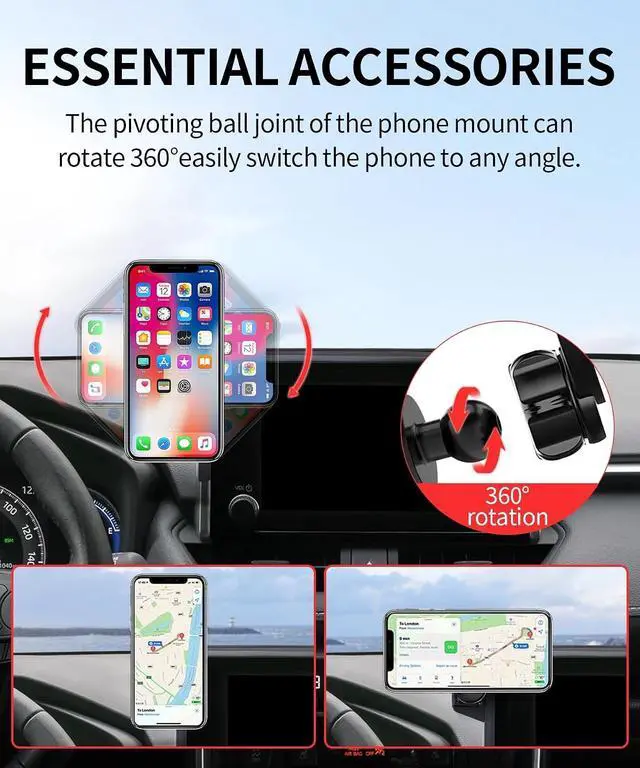 Alt view image 3 of 7 - Car Phone Holder for Toyota RAV4 2019-2025 Accessories, 7/8" Screen Mount, Magsafe Magnetic Cell Phone Mount Clip Compatible with iPhone, 3D Fit Stable Dashboard GPS Navigation Bracket Cradle Stand