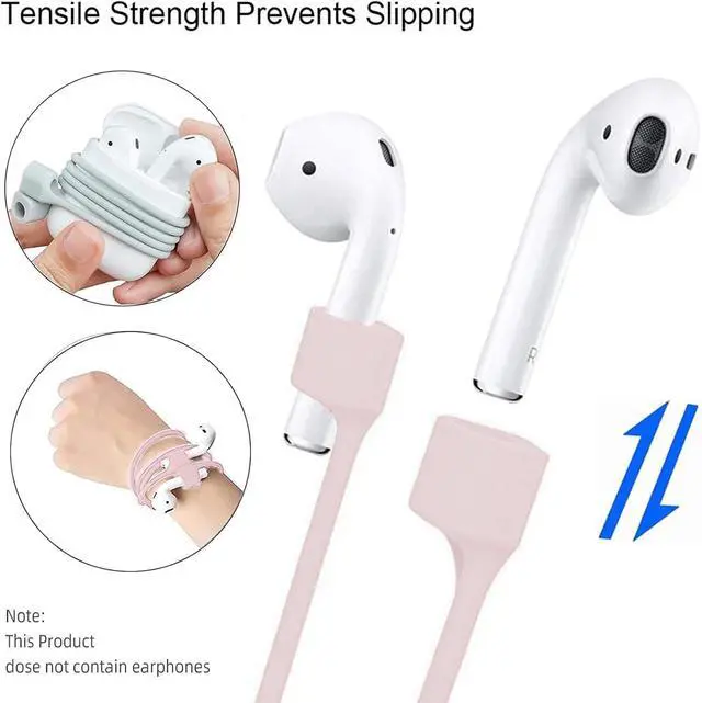 Alt view image 7 of 7 - Magnetic Anti-Lost Straps for AirPods, Colorful Soft Silicone Sports Lanyard, Ear Hooks and Neck Rope Cord for AirPod, Wireless Headphones Anti-Lost Rope 4-Pack (White Pink Green)