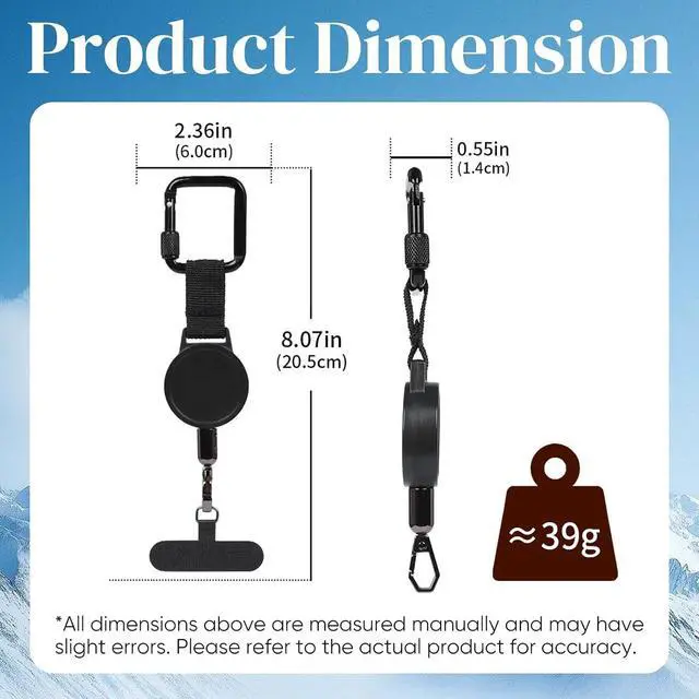 Alt view image 3 of 7 - Retractable Phone Tether Anti Theft, Anti Pickpocket Phone Strap with Secure Locking Clip and 360° Anti-Tangle Design for Travel Hiking Skiing (2pcs)
