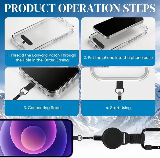 Alt view image 4 of 7 - Retractable Phone Tether Anti Theft, Anti Pickpocket Phone Strap with Secure Locking Clip and 360° Anti-Tangle Design for Travel Hiking Skiing (2pcs)