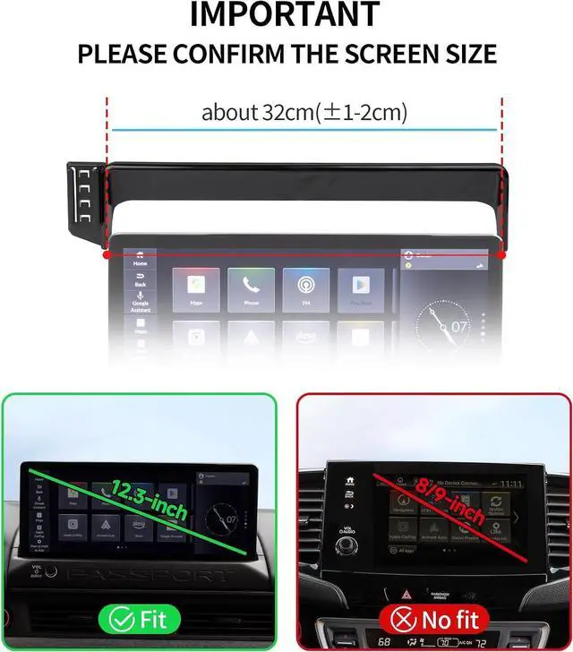 Alt view image 6 of 7 - Car Phone Holder for Honda Passport/Pilot 2026, 12.3" Screen Magsafe Mount Magnetic Accessories Cell Phone Mount Clip Compatible with iPhone, 3D fit Stable Dashboard Navigation Bracket Cradle Stand