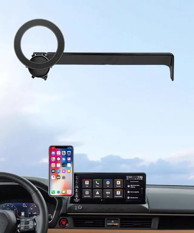 Main image of Car Phone Holder for Honda Passport/Pilot 2026, 12.3" Screen Magsafe Mount Magnetic Accessories Cell Phone Mount Clip Compatible with iPhone, 3D fit Stable Dashboard Navigation Bracket Cradle Stand