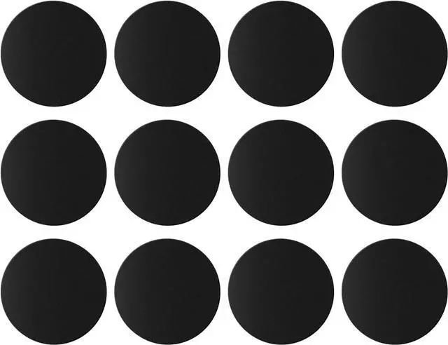Main image of Metal Plate for Magnetic Car Phone Mount, 12 Pack Round Metal Sheets, Black | Ultra-Thin Adhesive Metal Plate Compatible with iPhone and Android