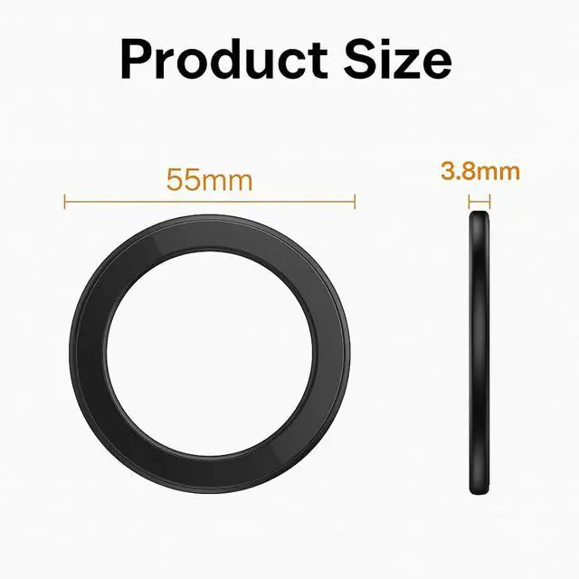 Alt view image 2 of 7 - Magnetic Phone Wall Mount Hands-Free Shower Mirror Holder & Car Sticker Stand, Compatible with iPhone 17 16 15 14 13 12 Pro Max Mini (Black)