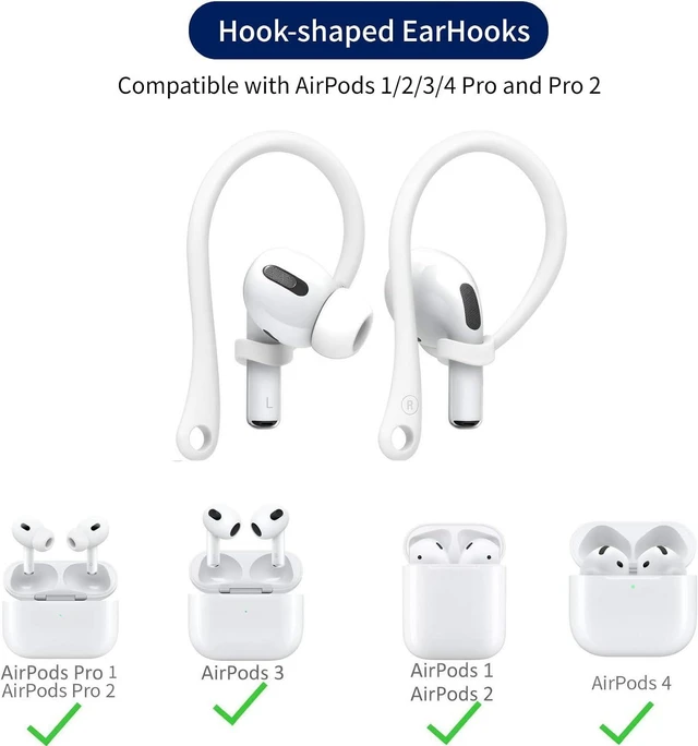 Alt view image 4 of 7 - Magnetic Anti-Lost Straps for AirPods, Colorful Soft Silicone Lanyard with Ear Hooks and Neck Cord, Wireless Headphones Anti-Lost Rope, 4-Pack (Wine Red, Green, White)