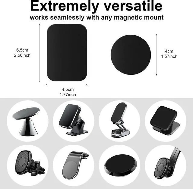 Alt view image 5 of 7 - Metal Plate 12 Packs for Phone Magnets Mount Holder Car
