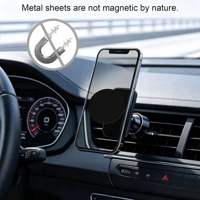 Alt view image 3 of 7 - Metal Plate 12 Packs for Phone Magnets Mount Holder Car