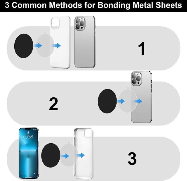 Alt view image 4 of 7 - Metal Plate 12 Packs for Phone Magnets Mount Holder Car