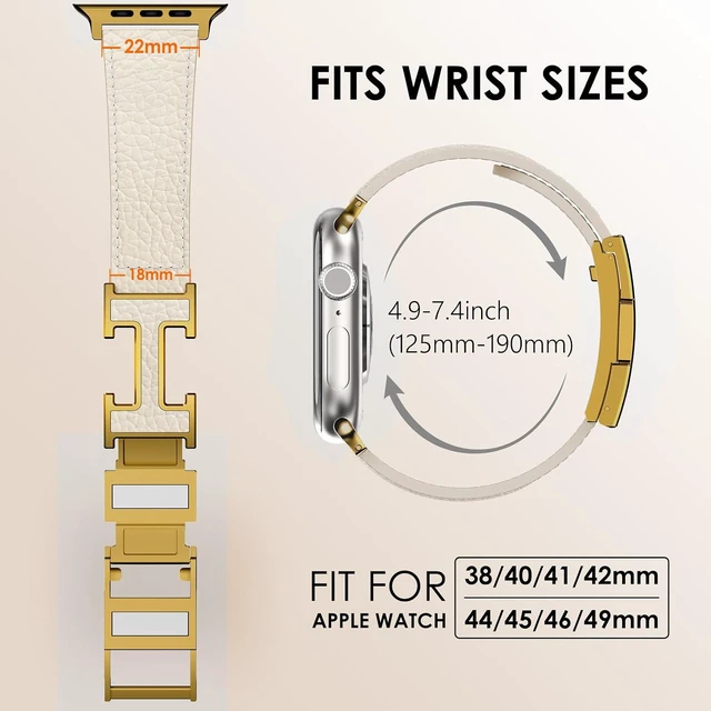 Alt view image 5 of 7 - Leather Magnetic Watch Band Compatible with Apple Watch Bands for Women