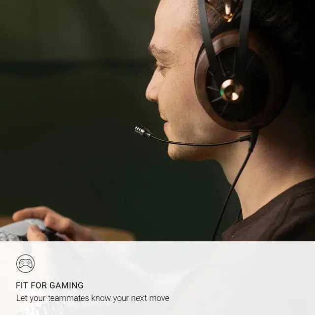 Alt view image 6 of 7 - AUDIO | Boom Mic | Omnidirectional Clear Audio Plug-and-Play Boom Microphone | for Gaming and Remote Work | 3.5mm Male to Dual TS Mono 3.5mm Male Connector Plug | Cable Length 2.50m/8.2ft