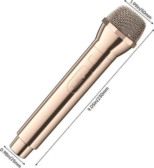 Main image of 2PCS Fake Microphone Props, Electroplated Rose Gold Plastic Pretend Mic Prop, Realistic Fake Microphone for Karaoke Fun Costume, Fun Stage Mic Prop for Halloween Christmas Birthday Party Favor