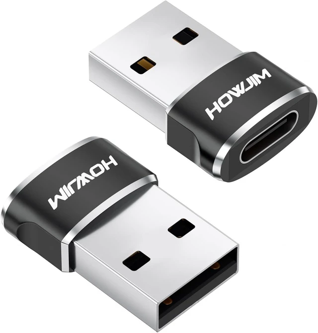Main image of USB to USB C Adapter 2 Pack Type-C Female to USB A Male OTG Adapter