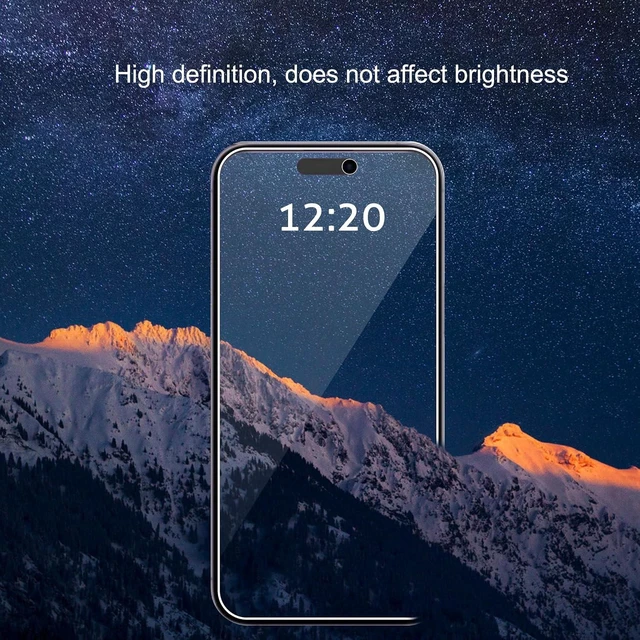 Alt view image 6 of 6 - Privacy Screen Protector for iPhone 16 / iPhone 15 / iPhone 15 Pro