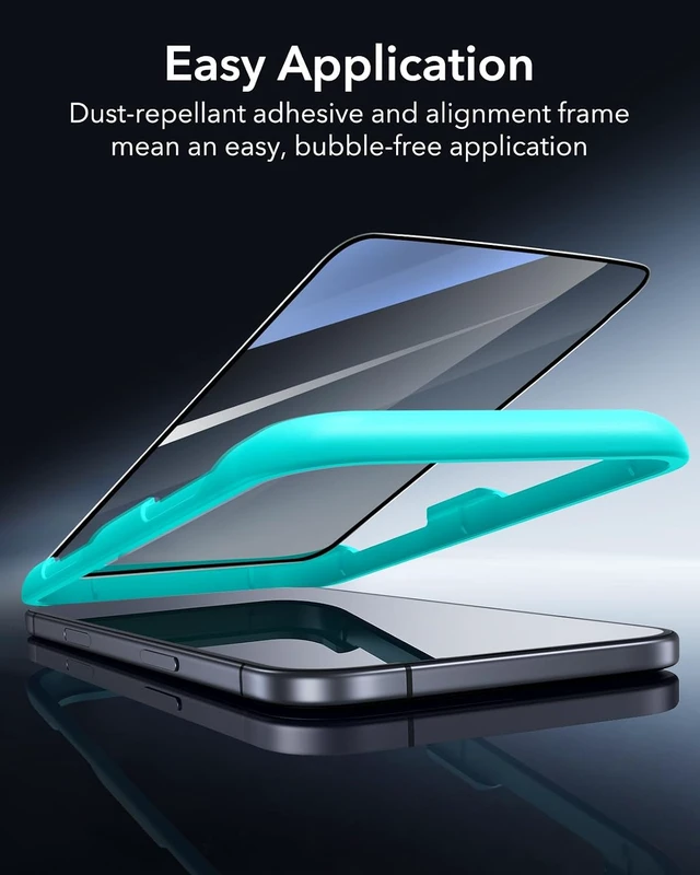 Alt view image 4 of 7 - 3 Pack for iPhone 16 Pro Max Privacy Screen Protector Align Frame