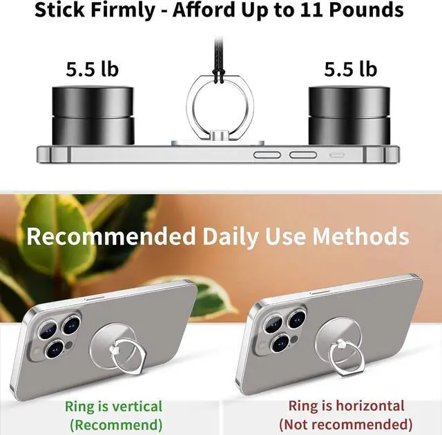 Alt view image 2 of 6 - Transparent Clear Phone Ring Grips Holder Kickstand Finger Ring Stand for Cell Phone Tablet Case Accessories(Round-Clear) (1)