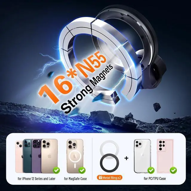 Alt view image 4 of 7 - Car Phone Holder for Honda CR-V HR-V 2023 2024 2025 2026: for MagSafe Magnetic Cell Phone Mount for HRV CRV Accessories 7/9 inch Screen - Touchscreen Cradles Strong Magnets for iPhone