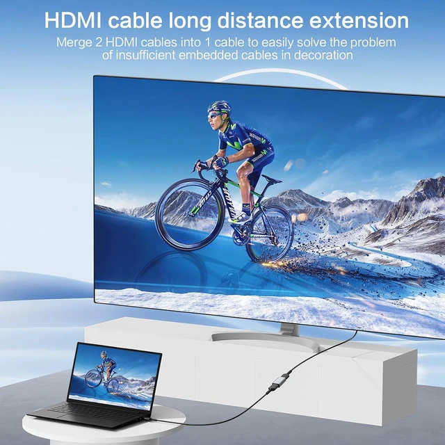 Alt view image 4 of 7 - 8K HDMI to HDMI Coupler 4 Pack 8K@60Hz Female to Female Extension Adapter HDMI 2.1 Connector Support 8K@60Hz / 4K@120Hz 120UHD 3D HDR ARC Compatible with Laptop PC Monitor HDTV