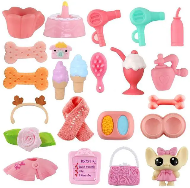 Main image of Accessories Lot for MIni Pet Shop Toys, Random 25 pcs Hat Scarf Handband Clothes Bow Skirt Dress Glasses Wings Collar Necklace Outfit for Pet Cat Collie Cocker Spaniel Great Dane