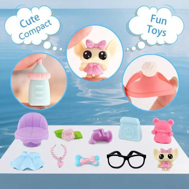 Alt view image 3 of 6 - Accessories Lot for MIni Pet Shop Toys, Random 25 pcs Hat Scarf Handband Clothes Bow Skirt Dress Glasses Wings Collar Necklace Outfit for Pet Cat Collie Cocker Spaniel Great Dane