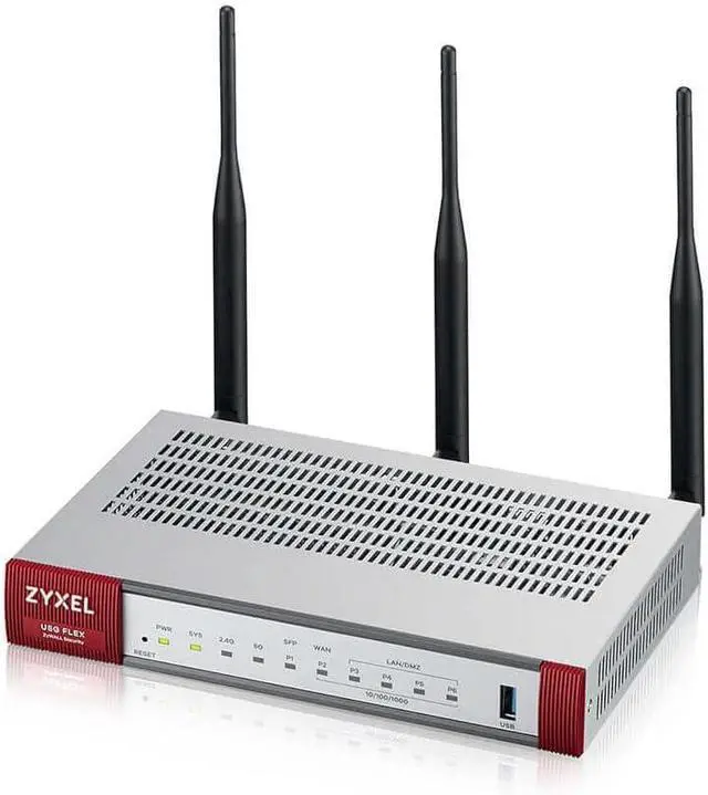 Alt view image 3 of 6 - Zyxel USGFLEX100W ZyWALL Cyber Security Firewall | 1-Year UTM Security Pack | WiFi 5 | Business Class | Up to 50 Users | Nebula Cloud