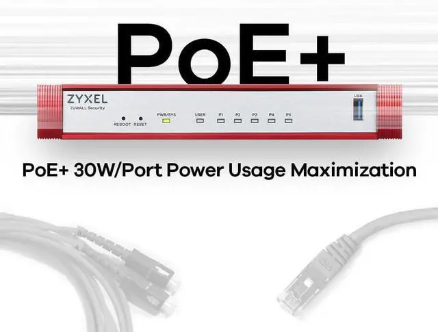 Alt view image 3 of 4 - Zyxel USGFLEX50H ZyWALL High Speed Cyber Security Firewall | 1-Year UTM Security Pack | Up to 25 Users | Nebula Cloud