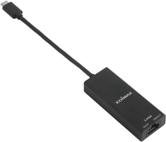 Alt view image 4 of 4 - EDIMAX EU-4307 V2 USB Type-C to 2.5G Gigabit Ethernet Adapter Up To 100M/1Gbps / 2.5Gbps LED Indicator Plug and Play- Black