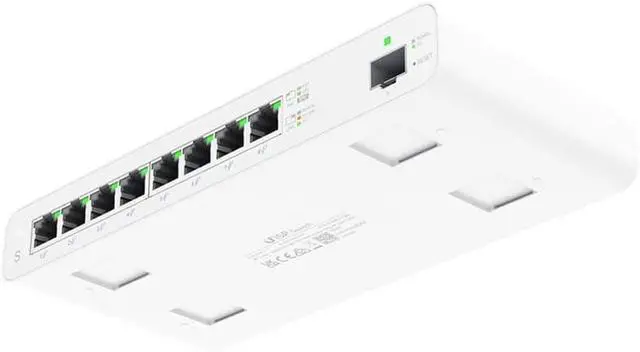 Alt view image 2 of 3 - Ubiquiti UISP-S Gigabit PoE Switch for WISP MicroPoP Applications, 8 x GbE RJ45 Ports, 1 x 1G SFP Port, Fanless Thermal Cooling, Silent Operation, White