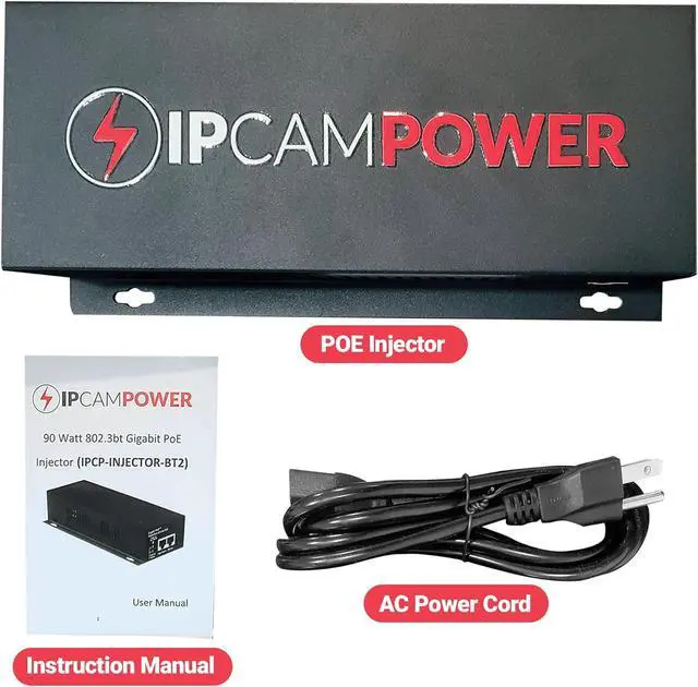 Alt view image 4 of 6 - Ultra High Power 802.3bt 90 Watt POE ++ Injector Gigabit 10/100/1000, Rugged Metal Case, Powers IP Cameras, POE Lighting, Access Control