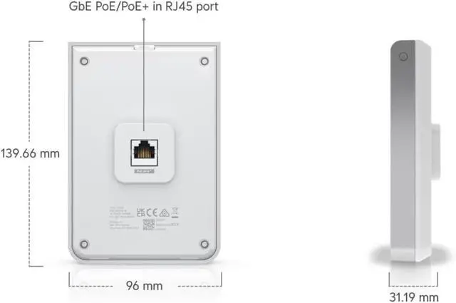 Alt view image 7 of 7 - Access Point Ubiquiti U6-IW 2.4+5GHz PoE