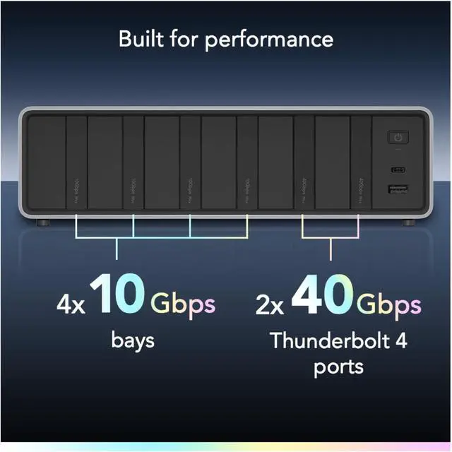 Alt view image 6 of 7 - Lexar Professional Workflow Docking Station with 6 Customizable Bays with Thunderbolt 4 Connectivity