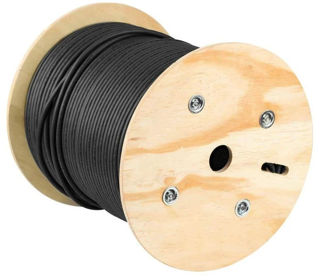 Alt view image 4 of 4 - Monoprice Cat6A Ethernet Bulk Cable - Solid, 550Mhz, F/UTP, CMR, Riser Rated, Pure Bare Copper Wire, 10G, 23AWG, No Logo (UL) (TAA) 500 Feet, Black