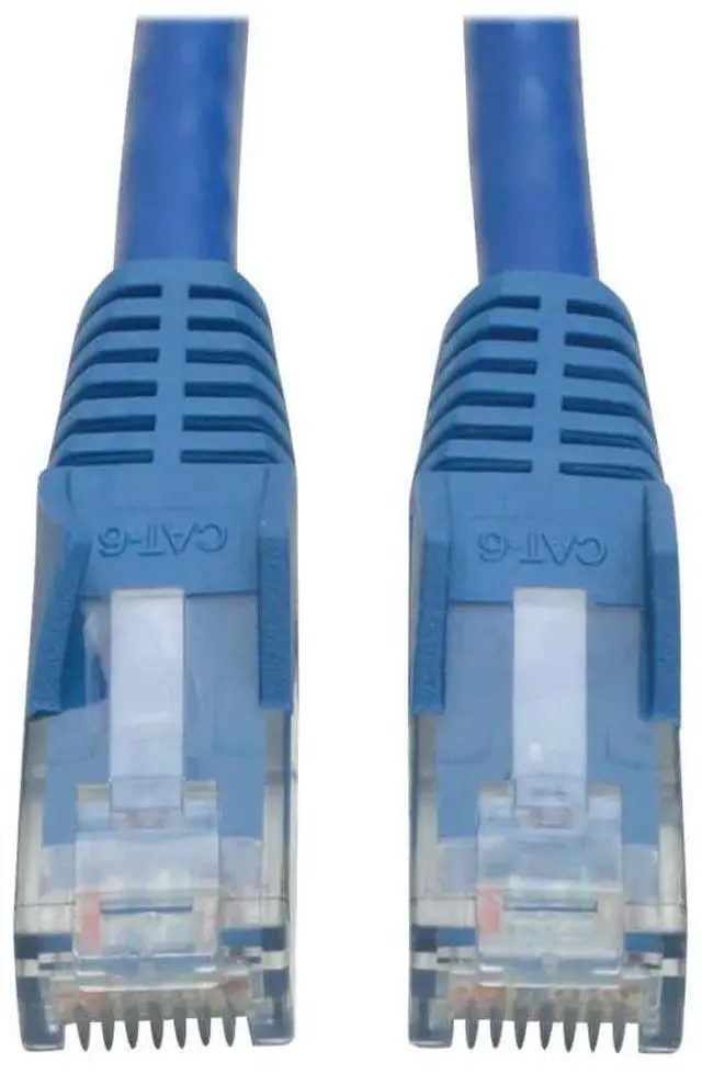 Main image of Tripp Lite Eaton Series N201-100-BL Cat6 Ethernet Cable 100 ft Blue, Gigabit 550MHz UTP Patch Cord, Snagless Molded RJ45 M/M, PoE LAN Network, Cloud Care Pre-Configured Bundle Eligible (1 Pack)
