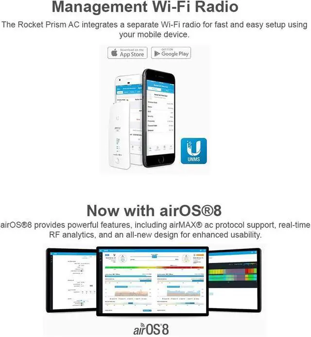 Alt view image 7 of 7 - Rocket Prism ac Gen2 RP-5AC-GEN2-US (2 Units) 5GHz Radio BaseStation Pre-Configured with airMAX Omni Antenna AMO-5G13 (2 Units) 13dBi 5GHz 360° (Ready to Install)